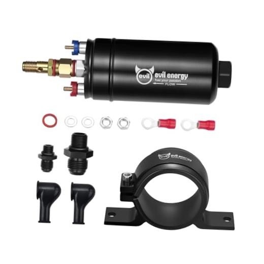 405LPH External Inline Fuel Pump, 12V High Flow High Pressure Fuel Pump, 10AN