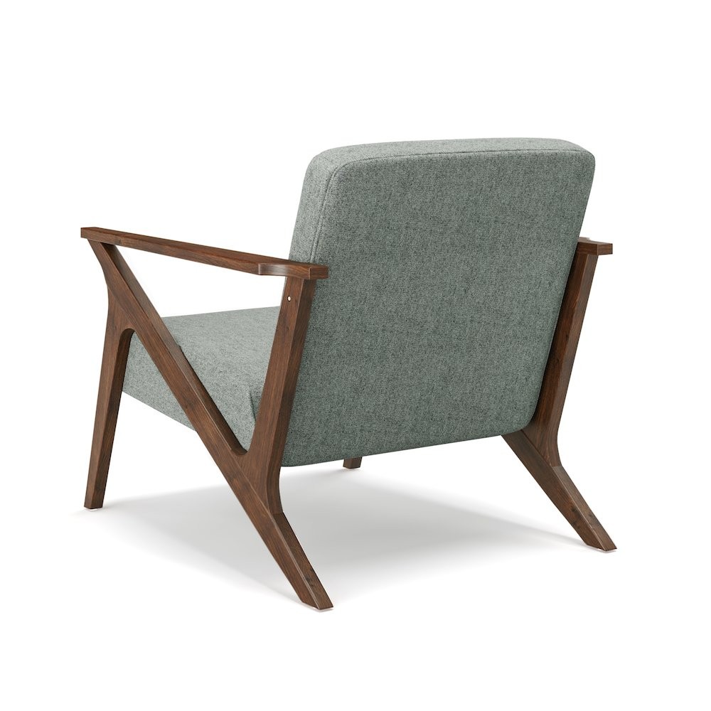 Mcm Accent Chair Lg Med Brown/Light Gray