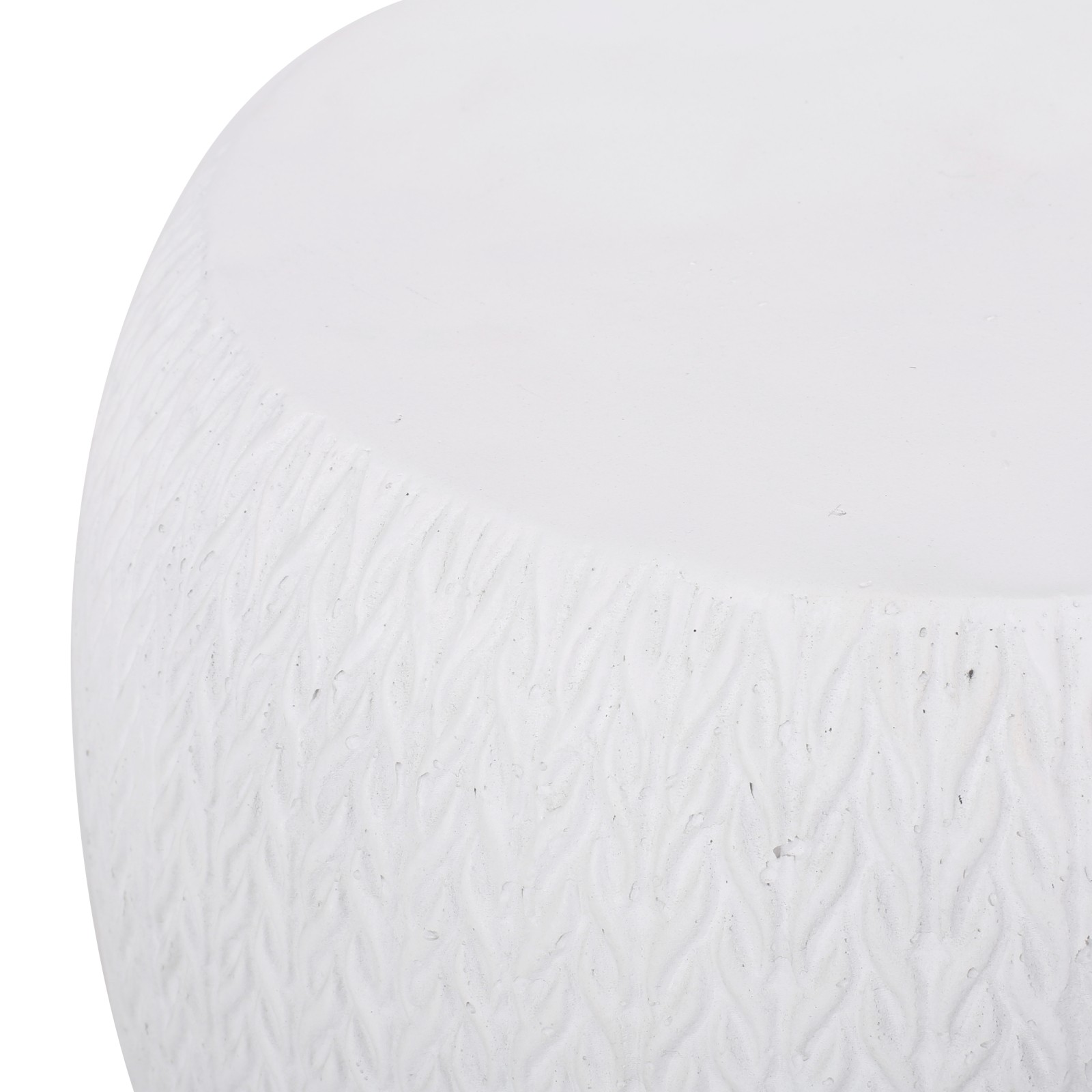 Outdoor Concrete Side Table Antique White 15.75" Square End Table