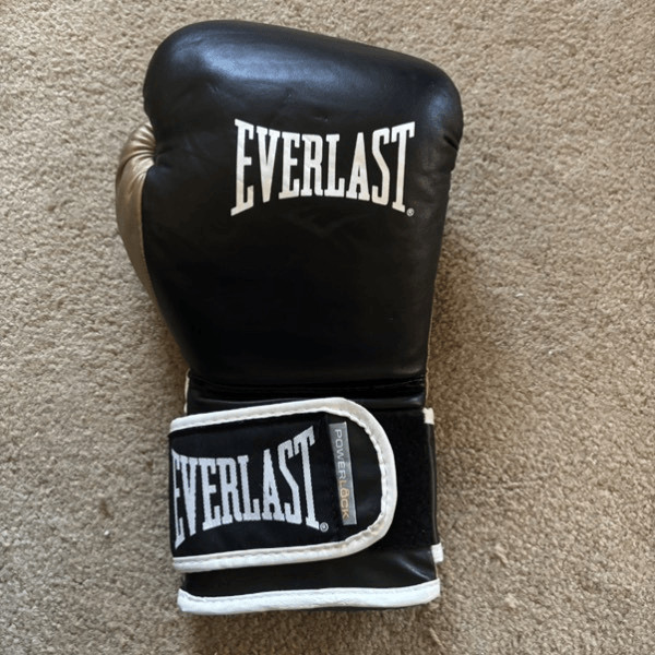 Everlast PowerLock 16oz Right Hand Black & Gold Boxing Glove *Read*