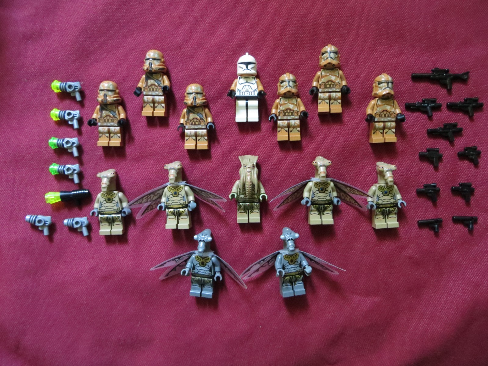 LEGO Star Wars Minifigures LOT, Geonosian/Geonosis   Warriors/  Troopers + GUNS