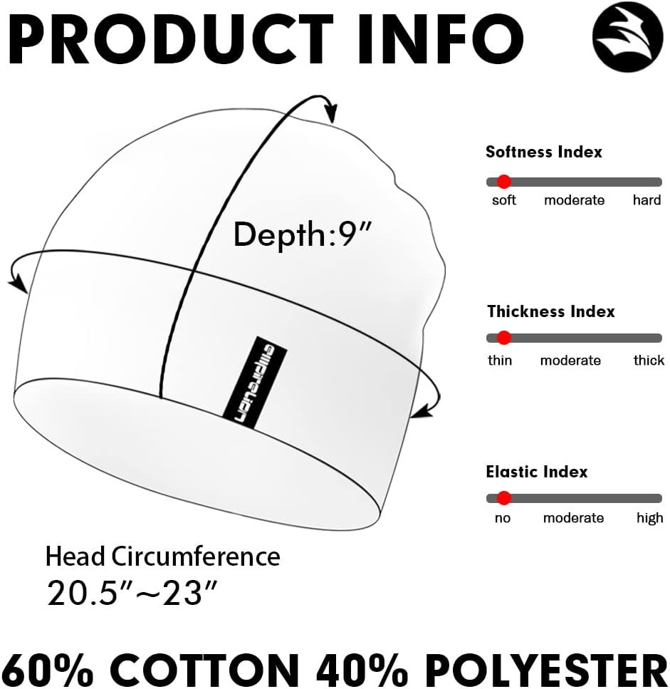 9" Multifunctional Lightweight Beanies Hats Snug Fitting, Running Skull Cap Helm