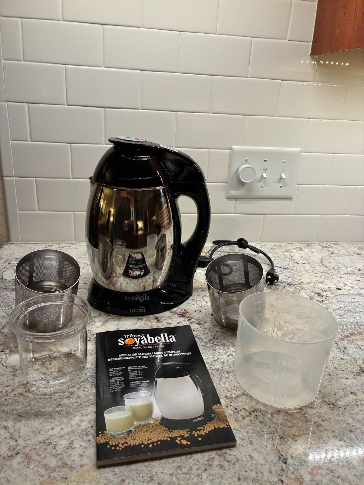 Tribest Soyabella SB-130 Plant-Based Nut Soy Milk Maker Stainless Steel EUC