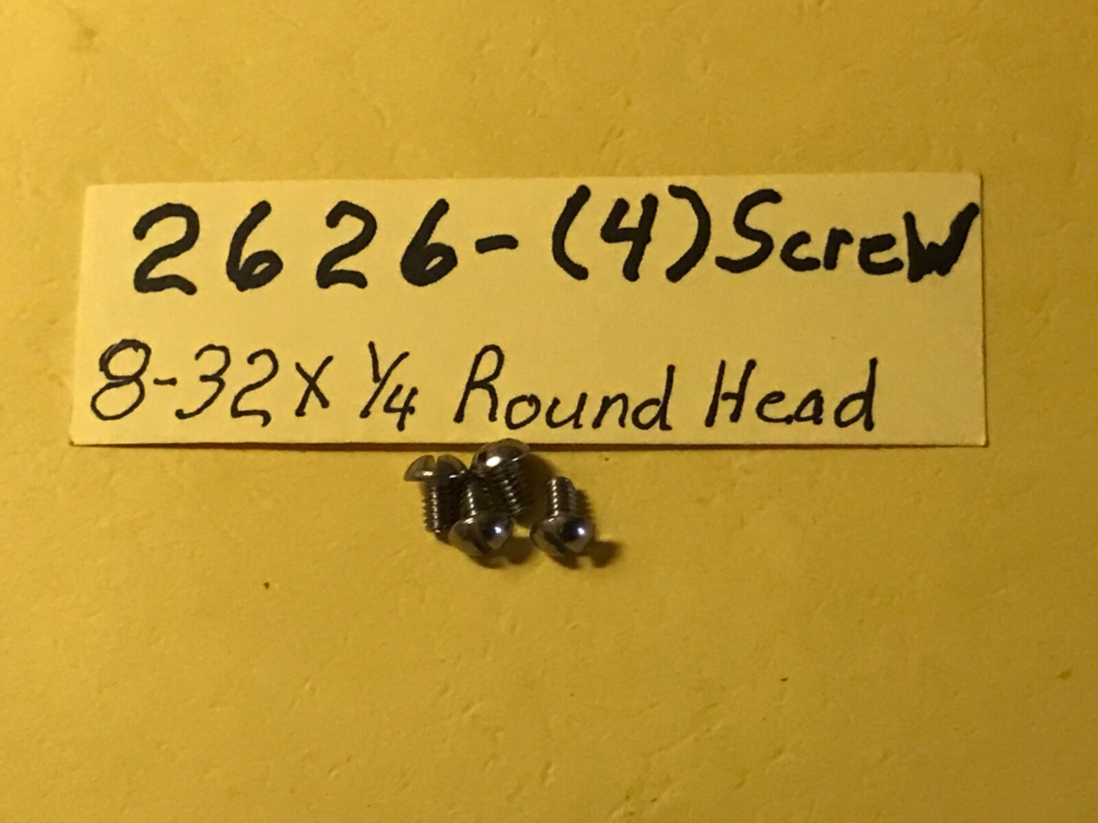 Harley 2626 (4) Screws 8-32x1/4 Screw Round Head Handlebars Switches 1940-1972