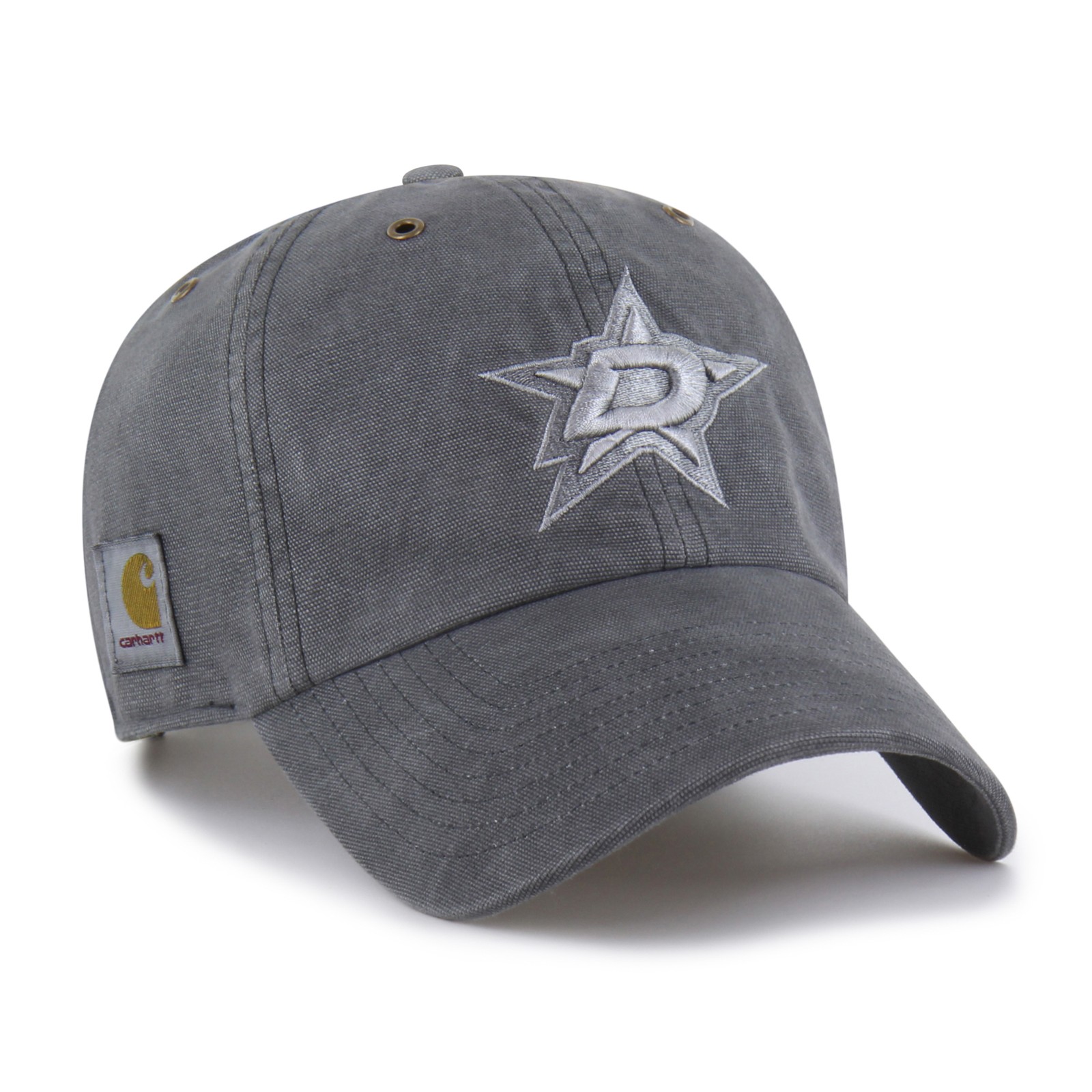 Men's Carhartt x '47  Charcoal Dallas Stars Clean Up Adjustable Hat