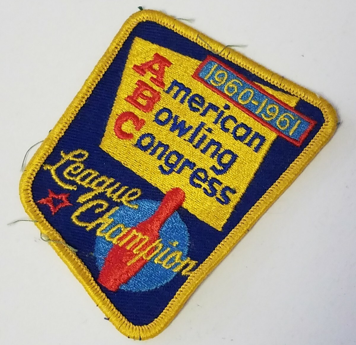 Vintage Bowling Patch ABC League Champion 1960-61