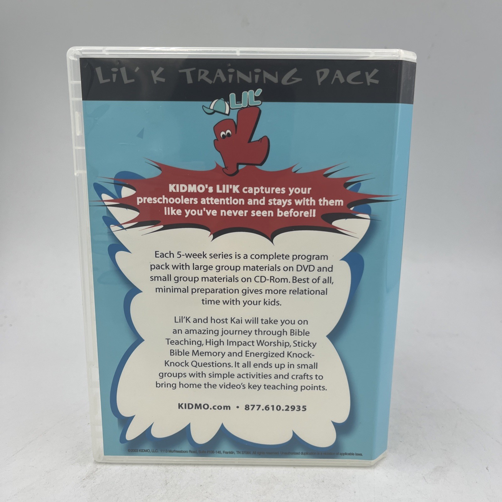 Kidmo Presents Lil’ K Preschool Training CD-ROM • Mint Disk!!!