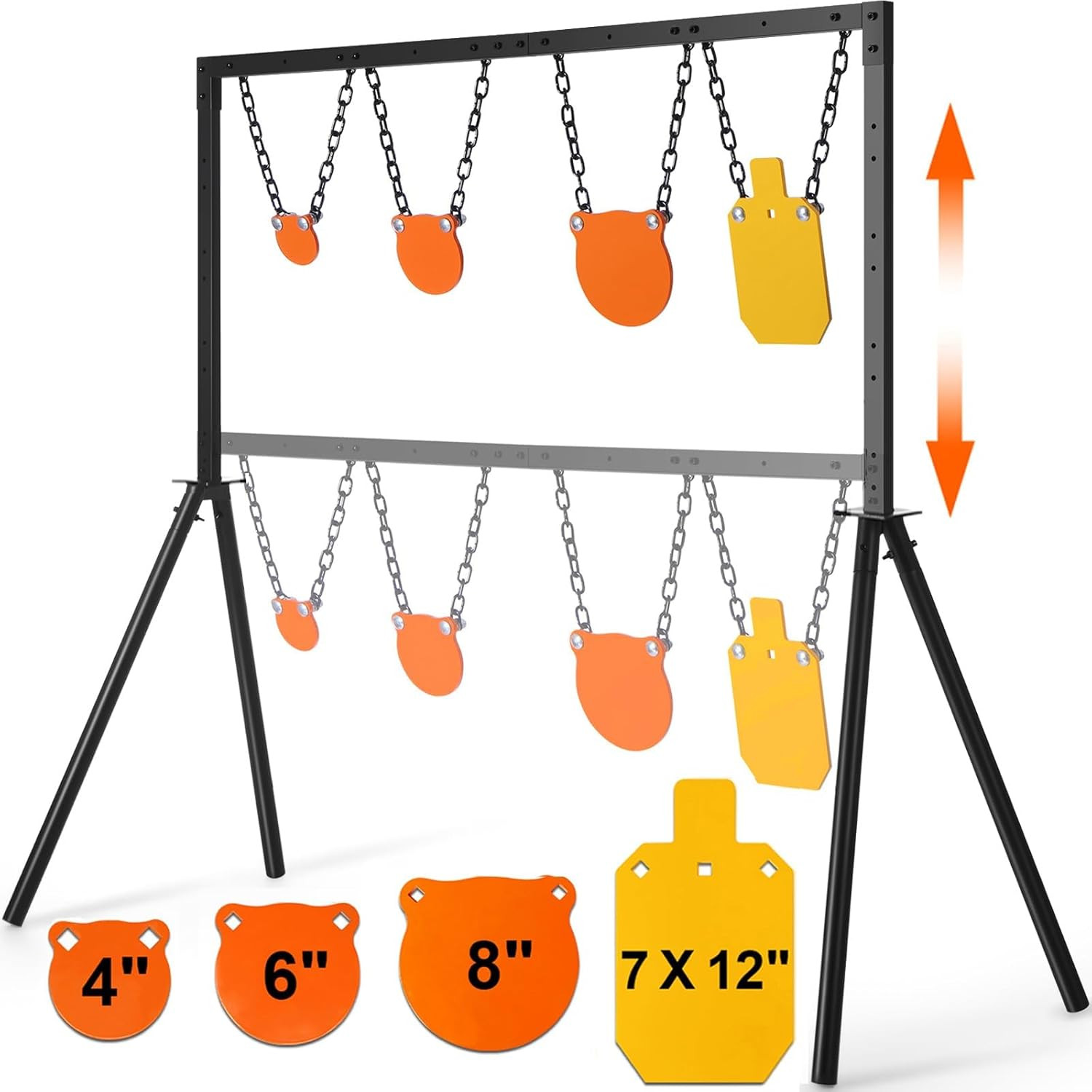 GADFISH AR500 Steel Target Stand System, 3/8 Inch Thick Steel Hostage Targets wi
