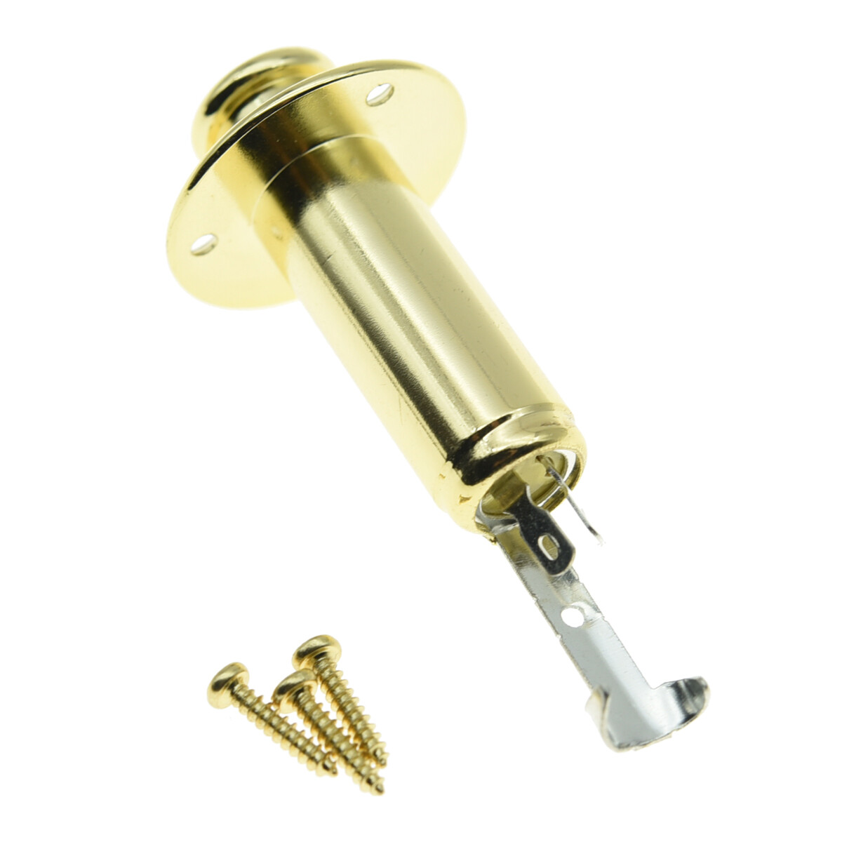 Acoustic Electric Bass 1/4" Mono Endpin Output Jack Cylinder Jack Socket Gold