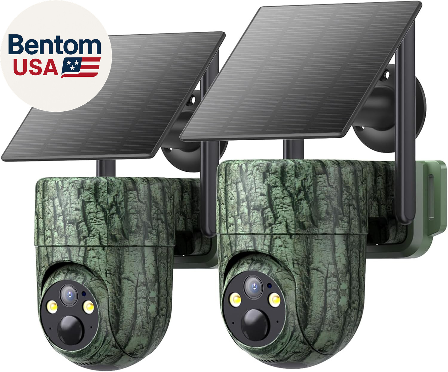 Cellular Trail Camera 2 Pack, 2K Solar Powered Game Cameras with Unlimited Data