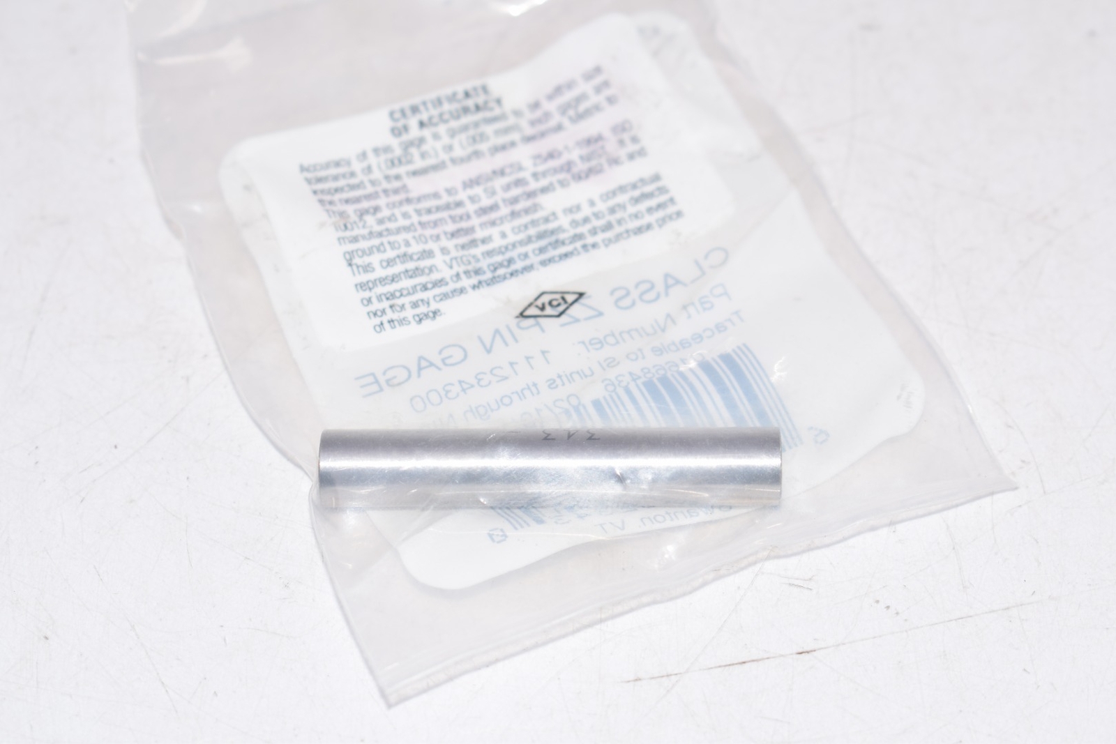 NEW Vermont Gage 111234300 Class ZZ Pin Gage .343-