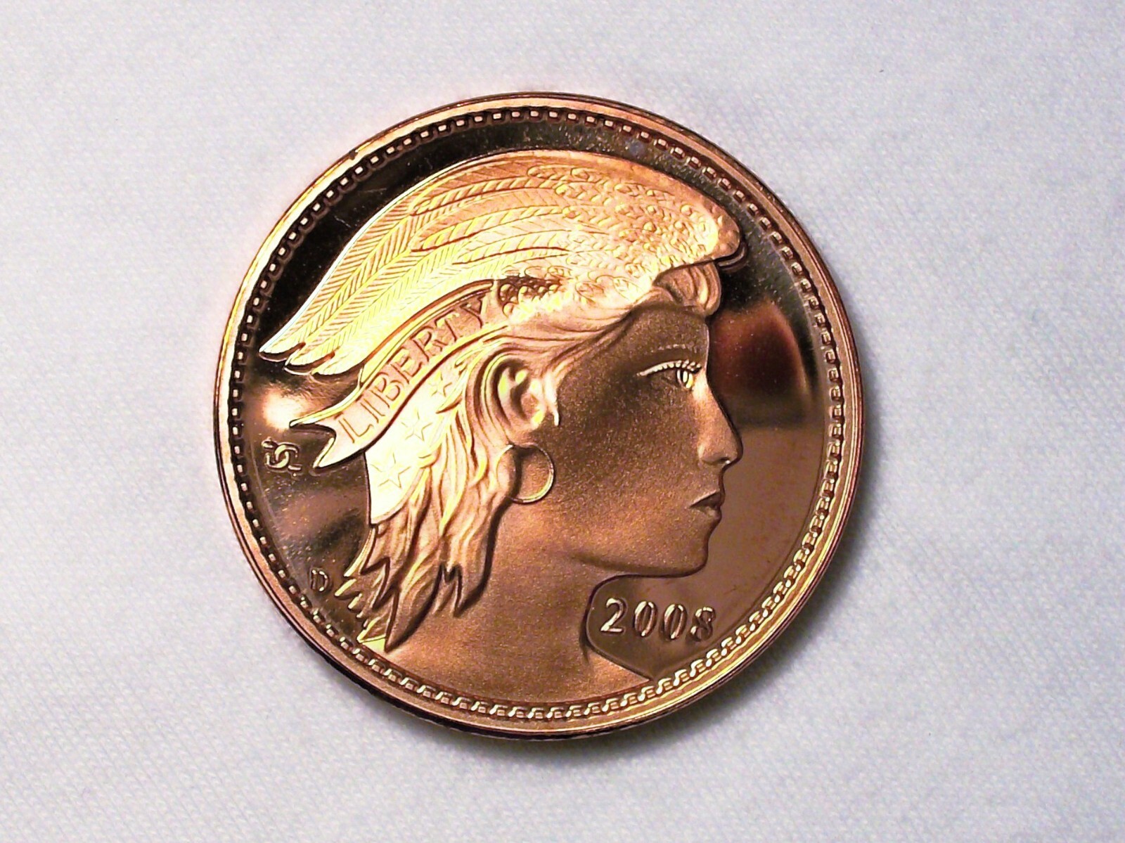 Daniel Carr - 2008 UNA 20 AMEROS - Winged Liberty Head -Copper Proof-like Finish