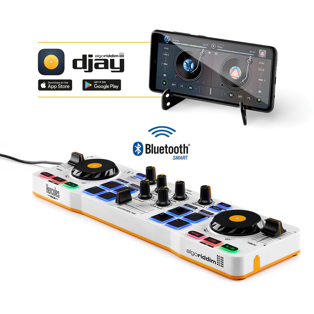 Hercules DJControl Mix Software Controller Bundle w/ Closed-Back Headphones