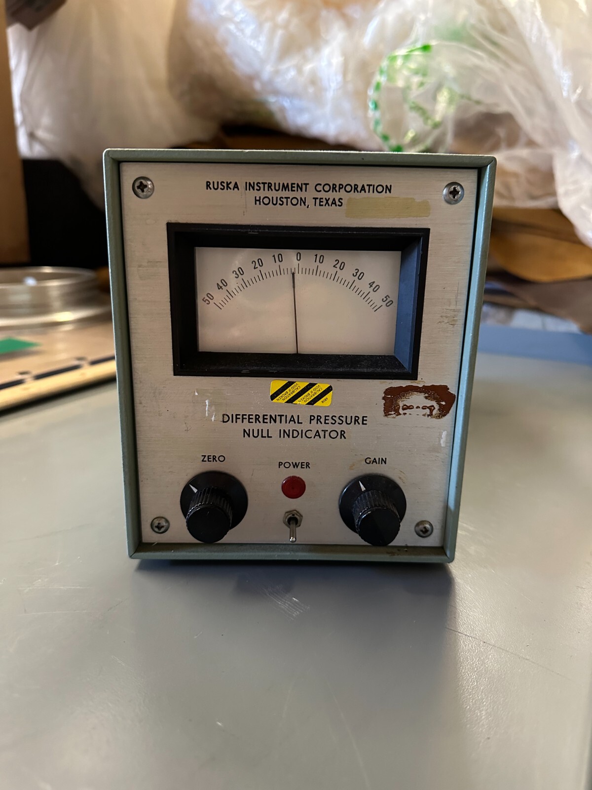 Ruska Instrument 2416-204 Differential Pressure Null Indicator
