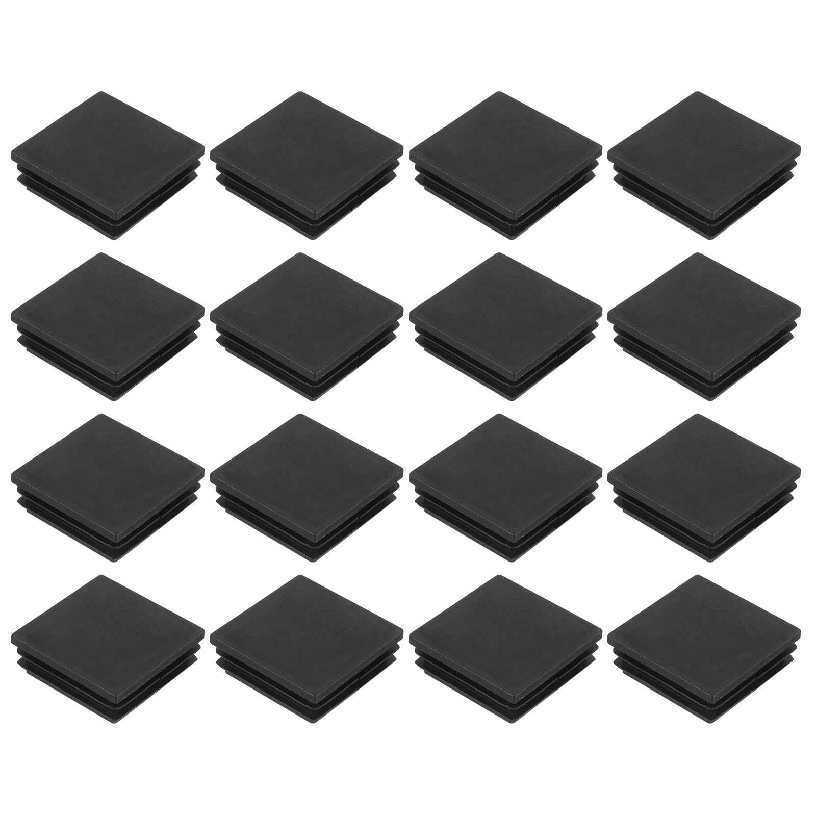 36Pcs Square Plastic Plug Insert, 1.97" x 1.97" Black Plastic Plugs End Cap