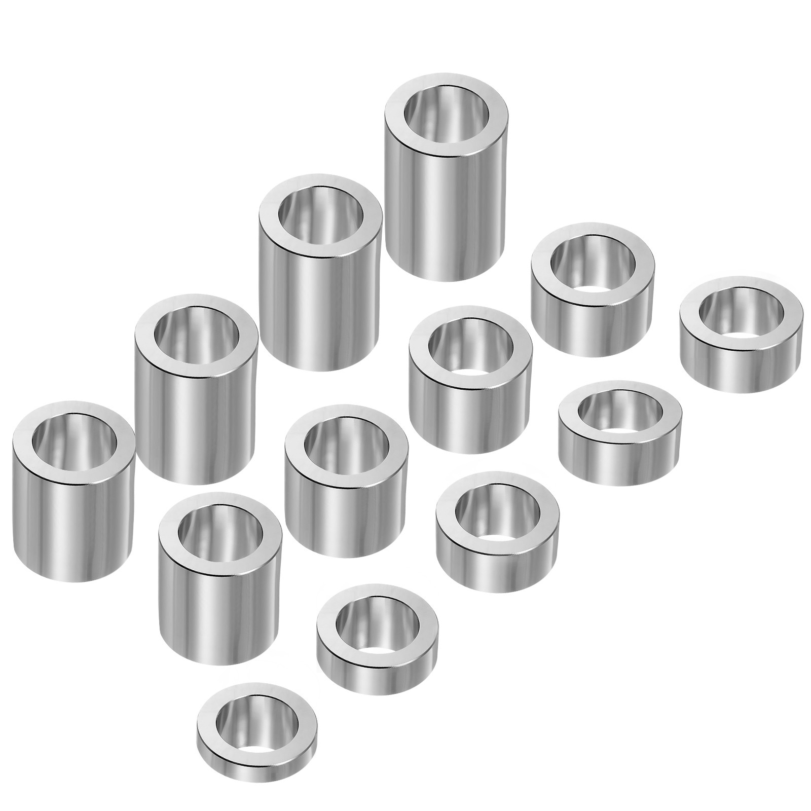 13pcs Axle Reducer Spacer Set 1-1/2" Wheel Spacer for 1" Axle Arbor Adapters