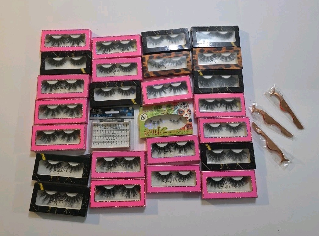New, Assorted 25 Lot Of Faux Eyelashes