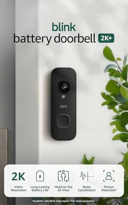 Battery 2K+ — New Model — Black Doorbell & Sync Module