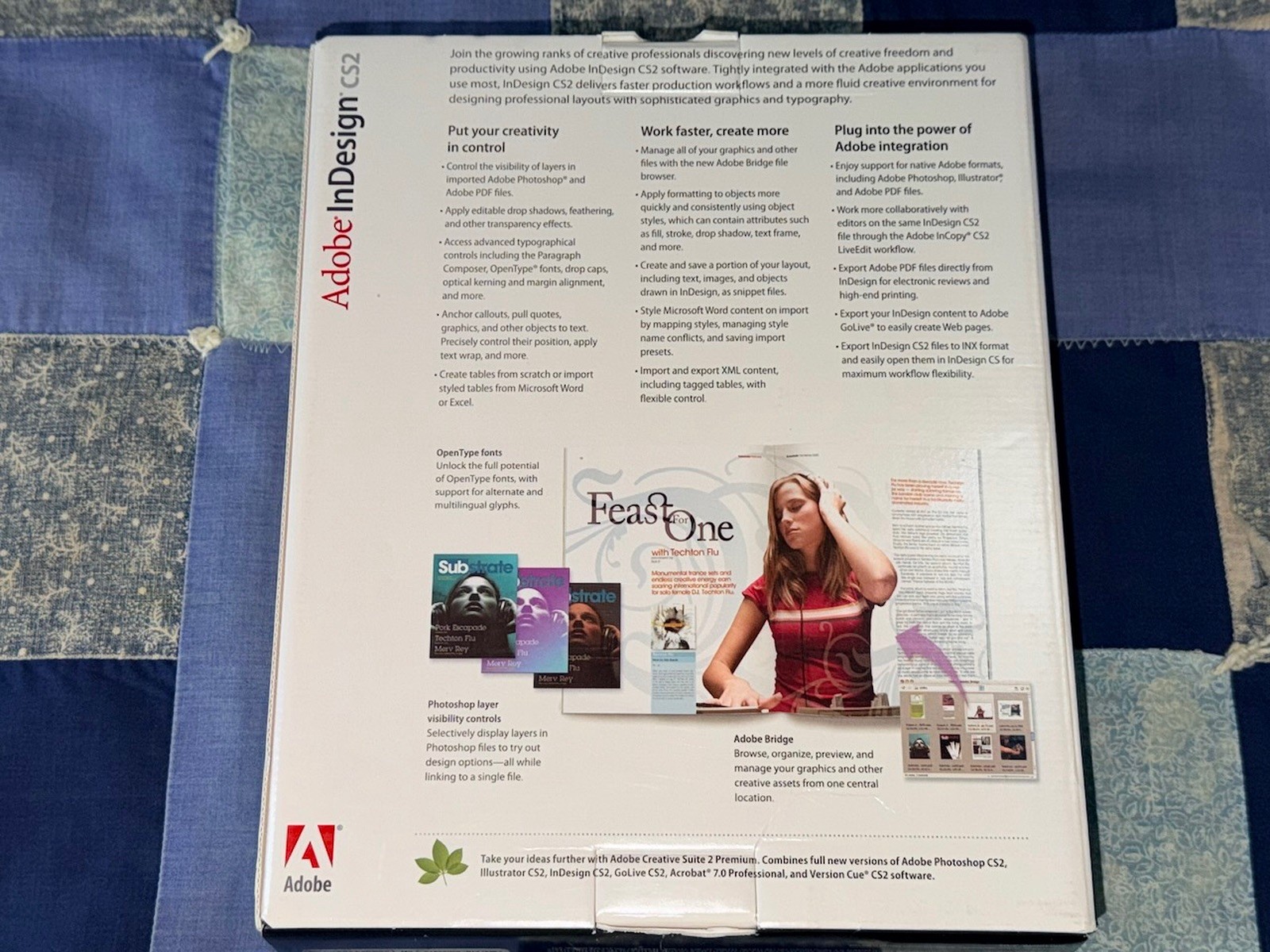 Adobe Indesign CS2 software for Mac, In Design w/ serial number, CIB, Boxed