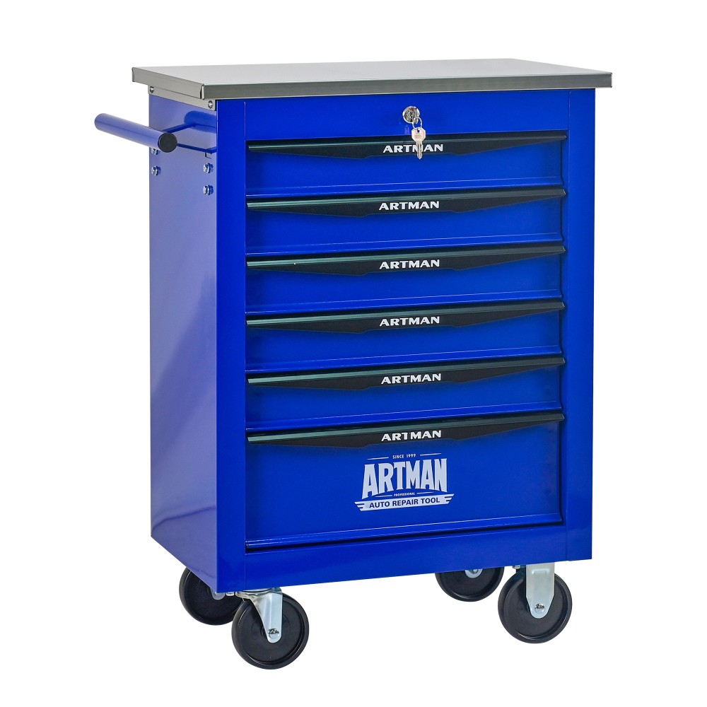 6-drawer multi-purpose tool cart with lockable toolbox suitable for garage&homes