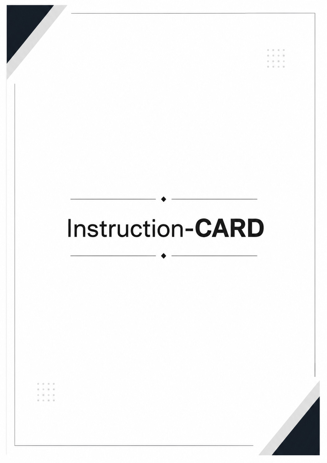 Instruction card