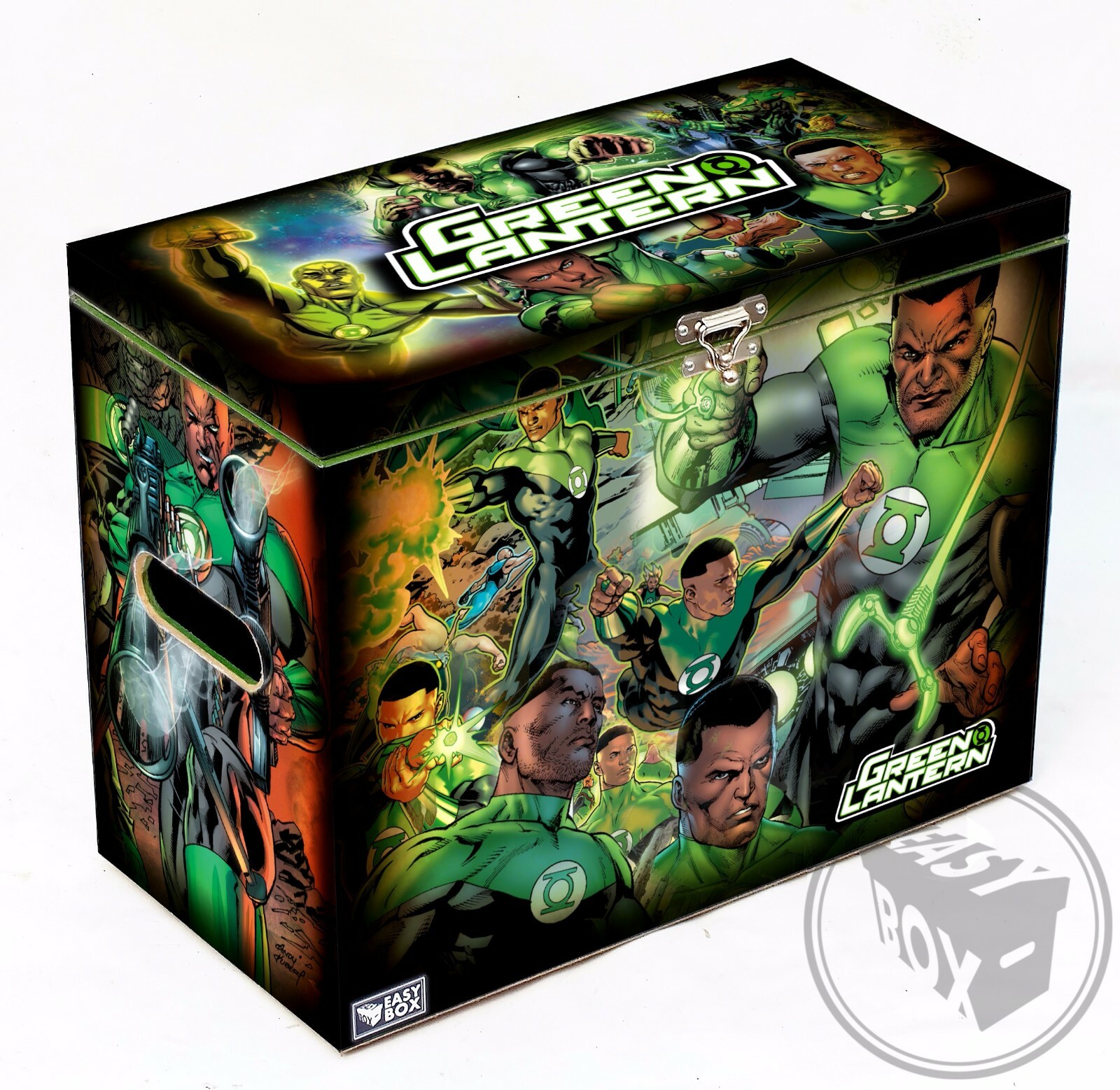 Green Lantern (John Stewart) - Large Comic Book Hard Box Chest MDF