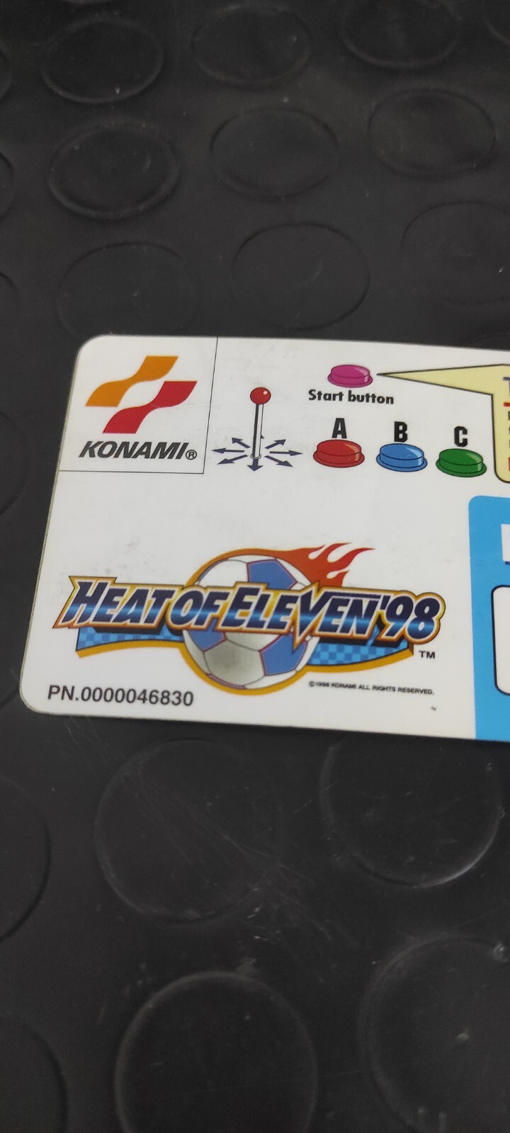 Heat Of Eleven 98 Arcade Stickers Label Konami Originals