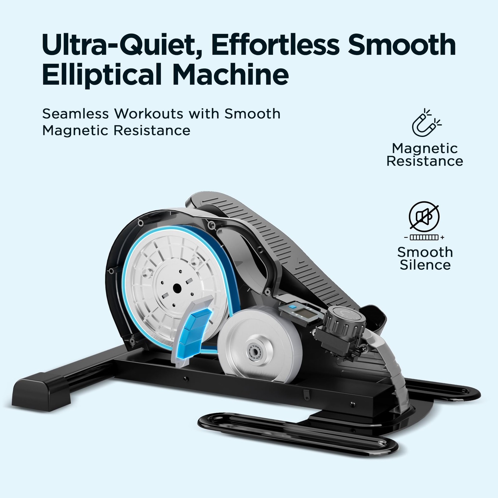 JLL Elliptical Exercise Machine, Compact Under Desk Pedal Exerciser & Trainer...