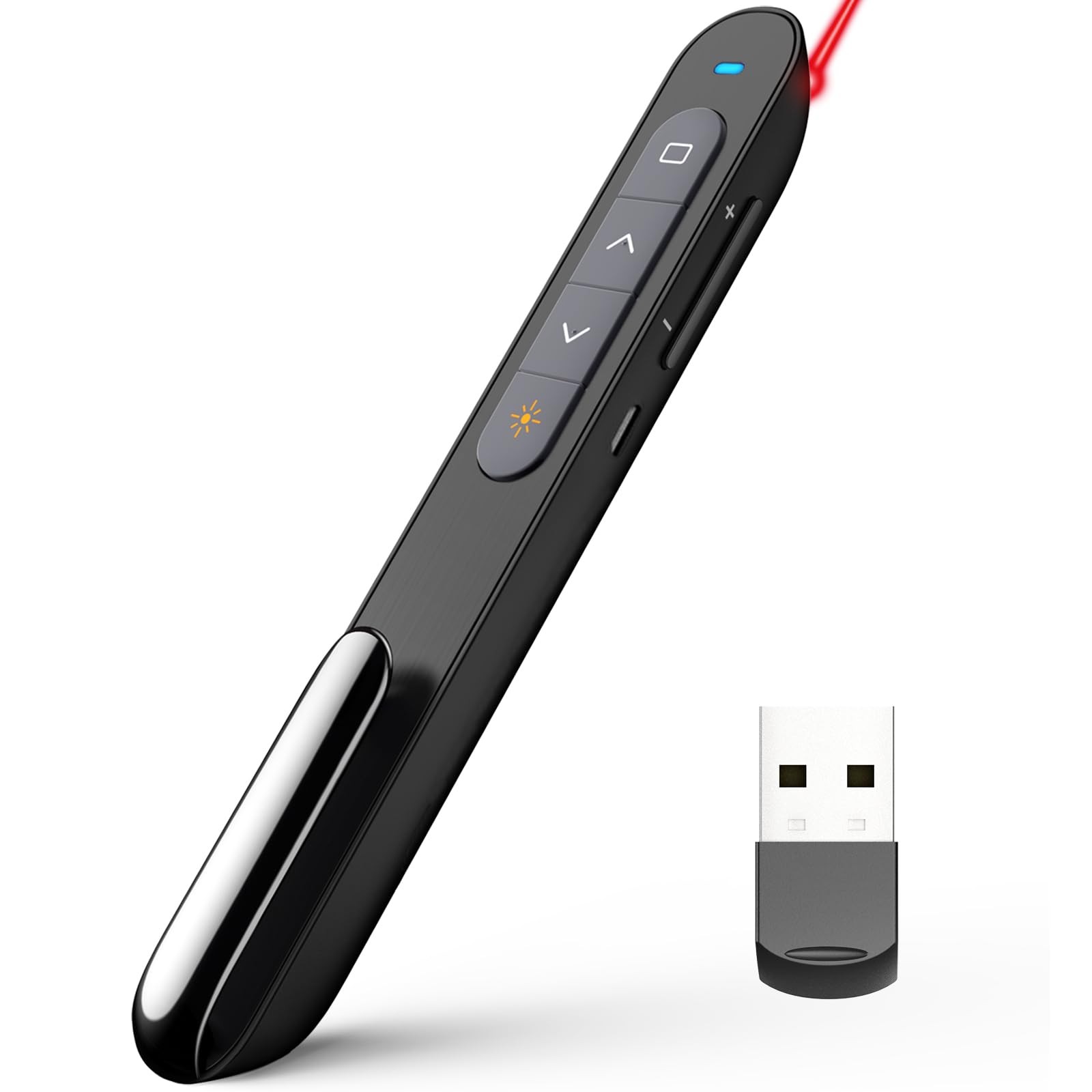 N76 Rechargeable Presentation clicker with Pointer, Long Range Presentation R...