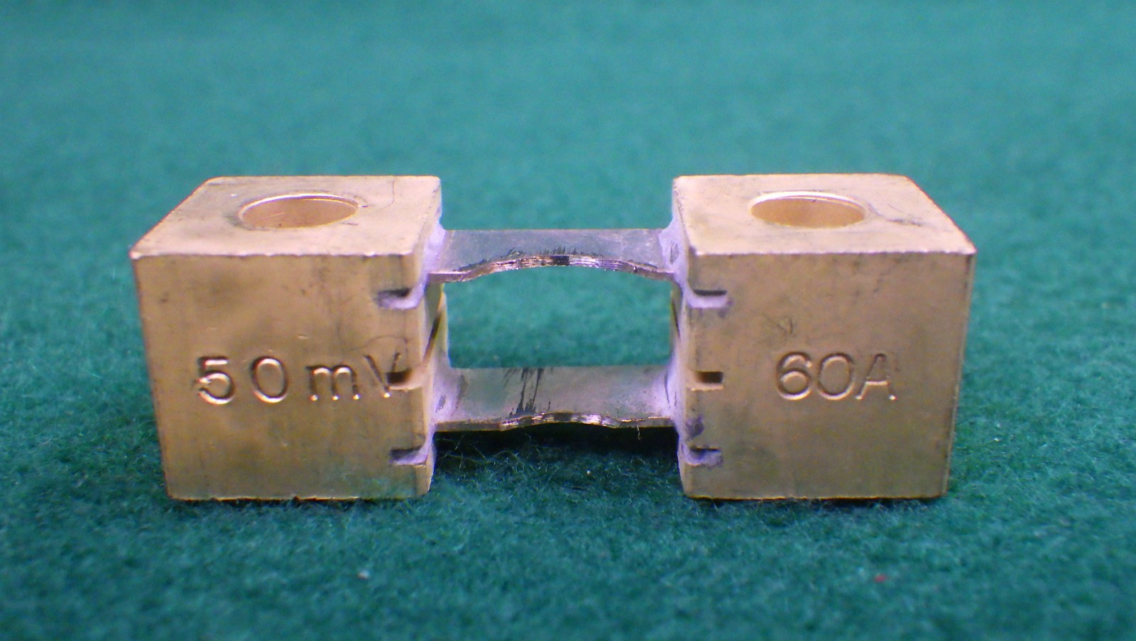 NOS Vintage Electronics Brass Shunt 60A 50mV Mini