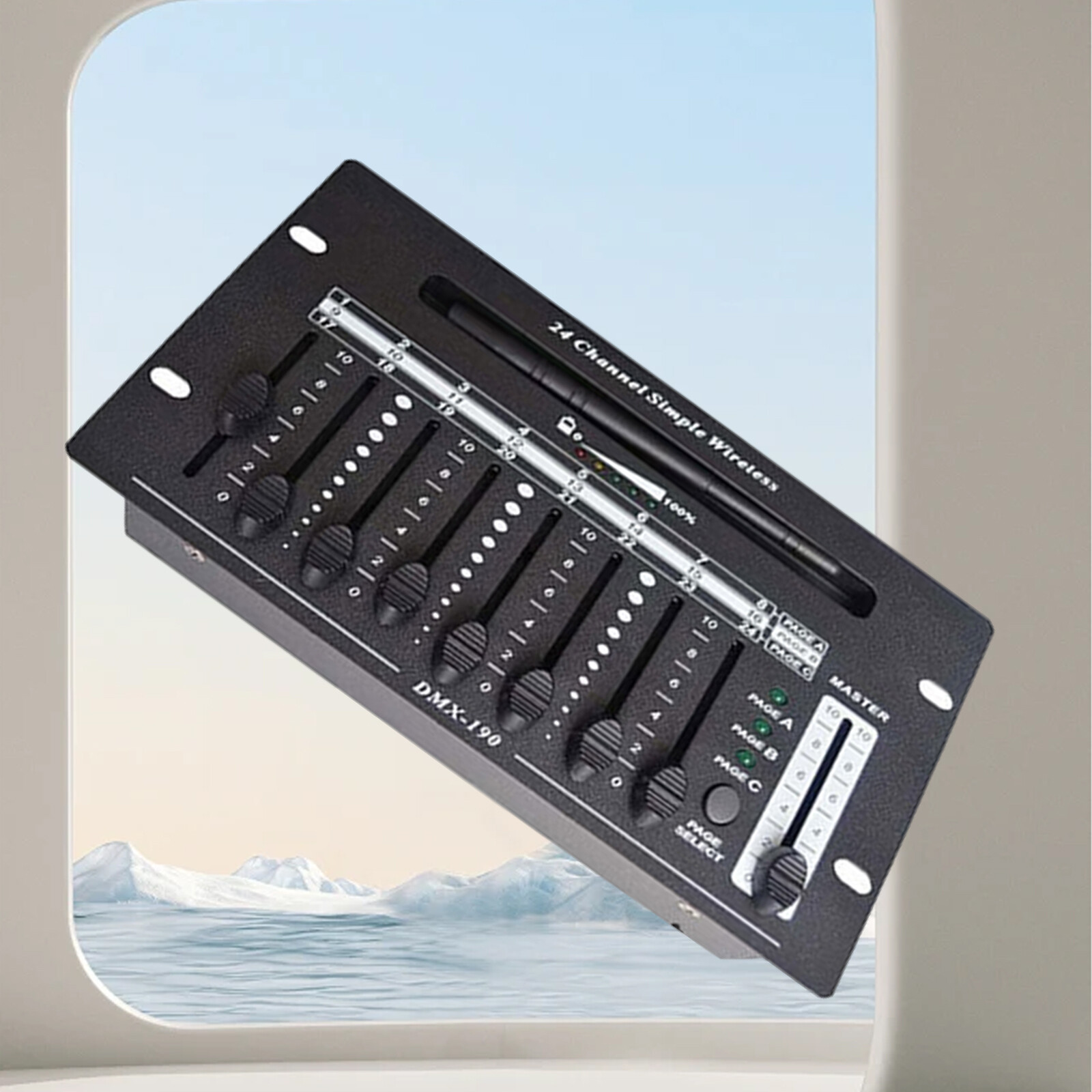 24 channel 2.4G wireless dmx 512 controller battery console for dj stage light