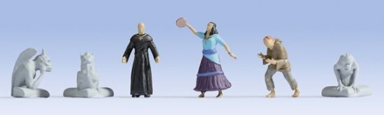 1/87 HO NOCH 15802:  Hunchback & Beautiful Girl: 6 Pre-painted Figures