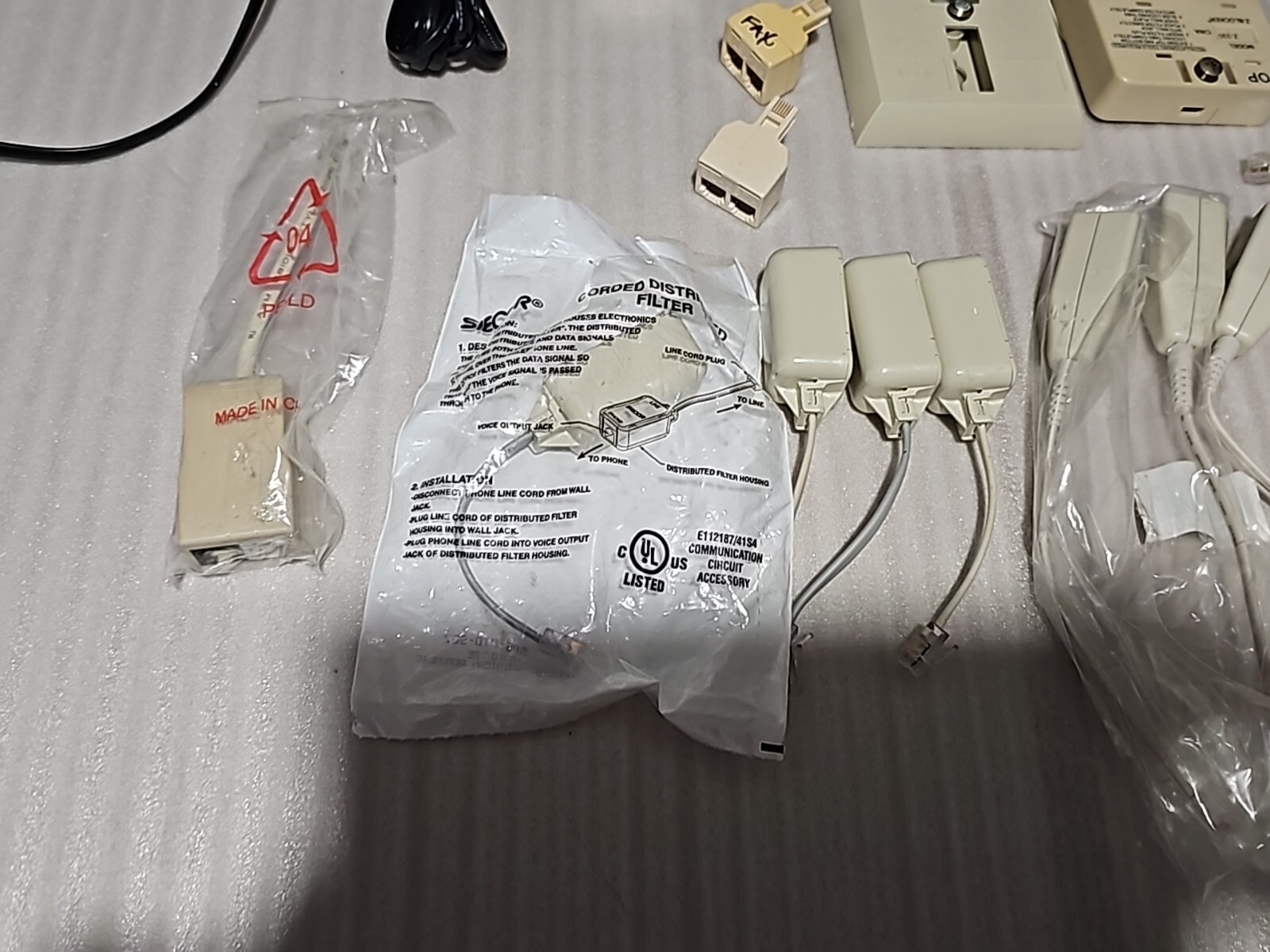 DSL Filter and cables lot - 2WIRE Pace Siecor Excelsus