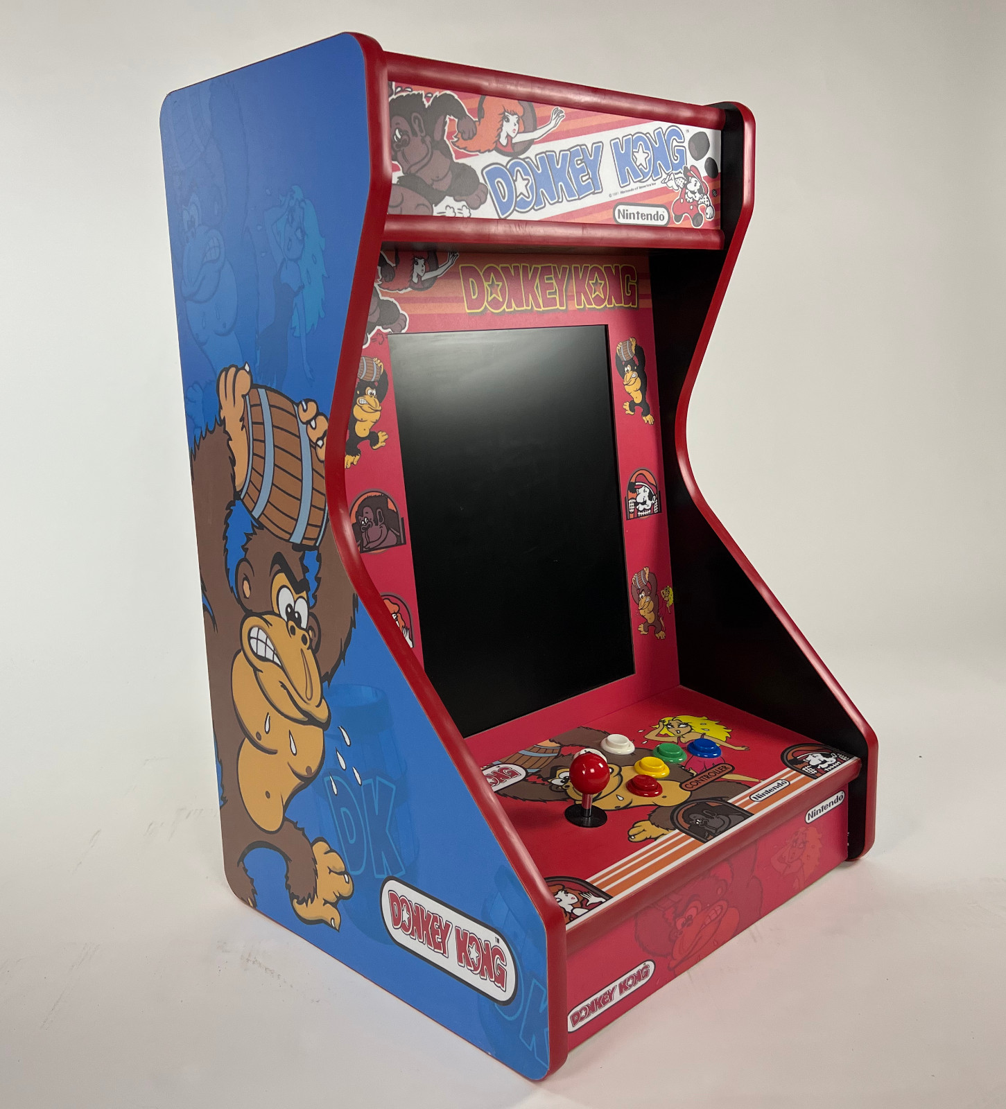 Bar Top Red Trim Vertical Arcade! With Trackball!