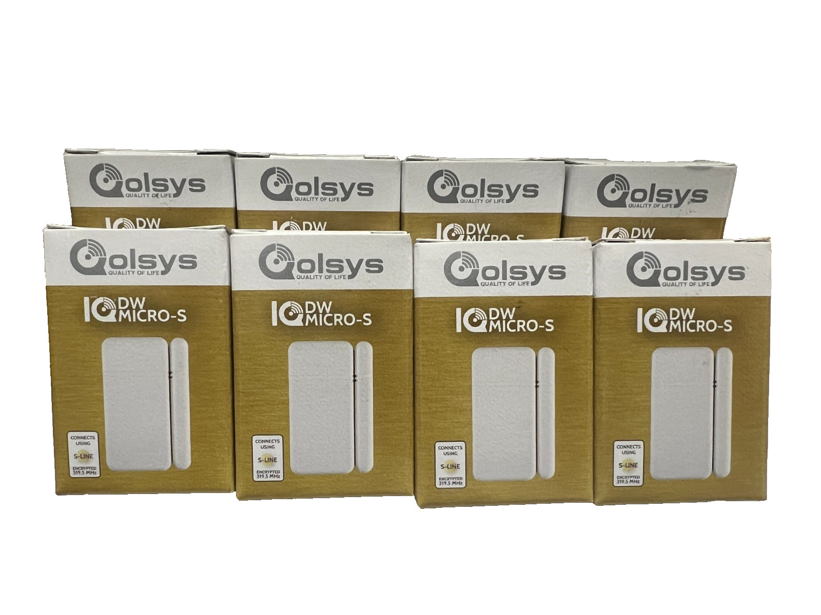 Set of 8 Qolsys QS1132-840 Wireless Door Window Transmitter Sensor iQ2+ iQ4 Whit