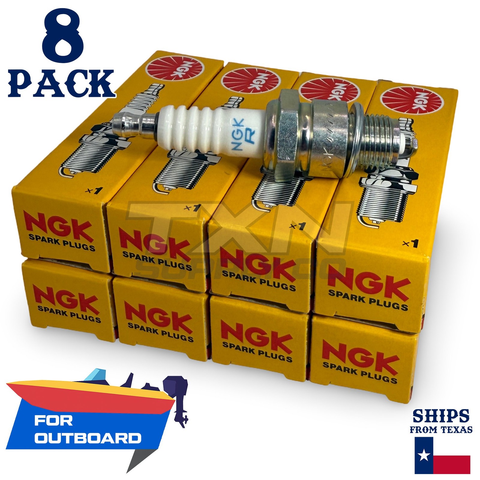 8 NGK Spark Plugs - For Honda 30 BF30 Outboard Motor