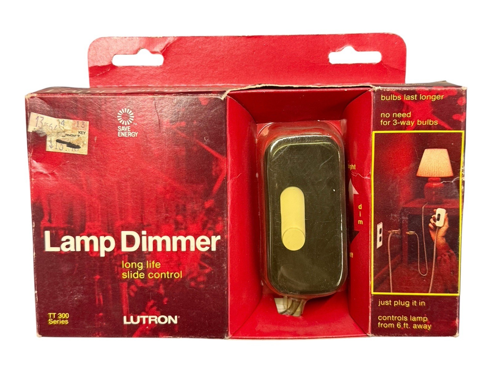 Vintage Lutron Credenza Lamp Dimmer Model TT-300 120V 300W New NOS Original Box