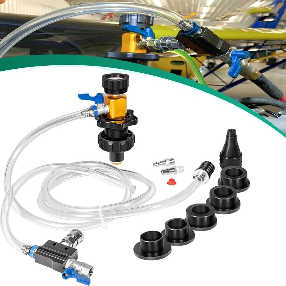 24444 Universal Coolant System Refiller Kit Vacuum Leak Tester with 5 Adapters