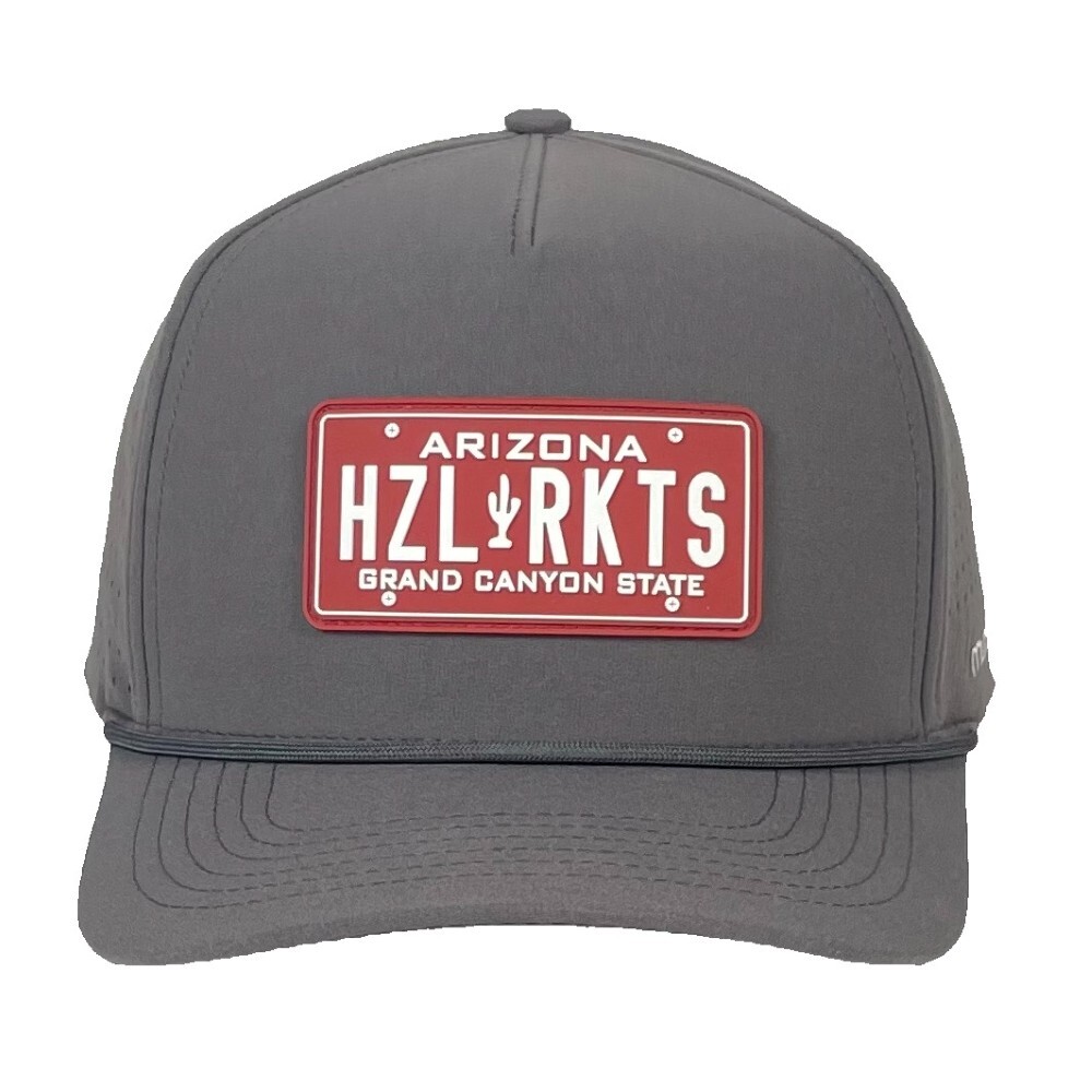 "Hosel Rockets/License Plate"  - Funny Golf Hat -Charcoal - Adjustable