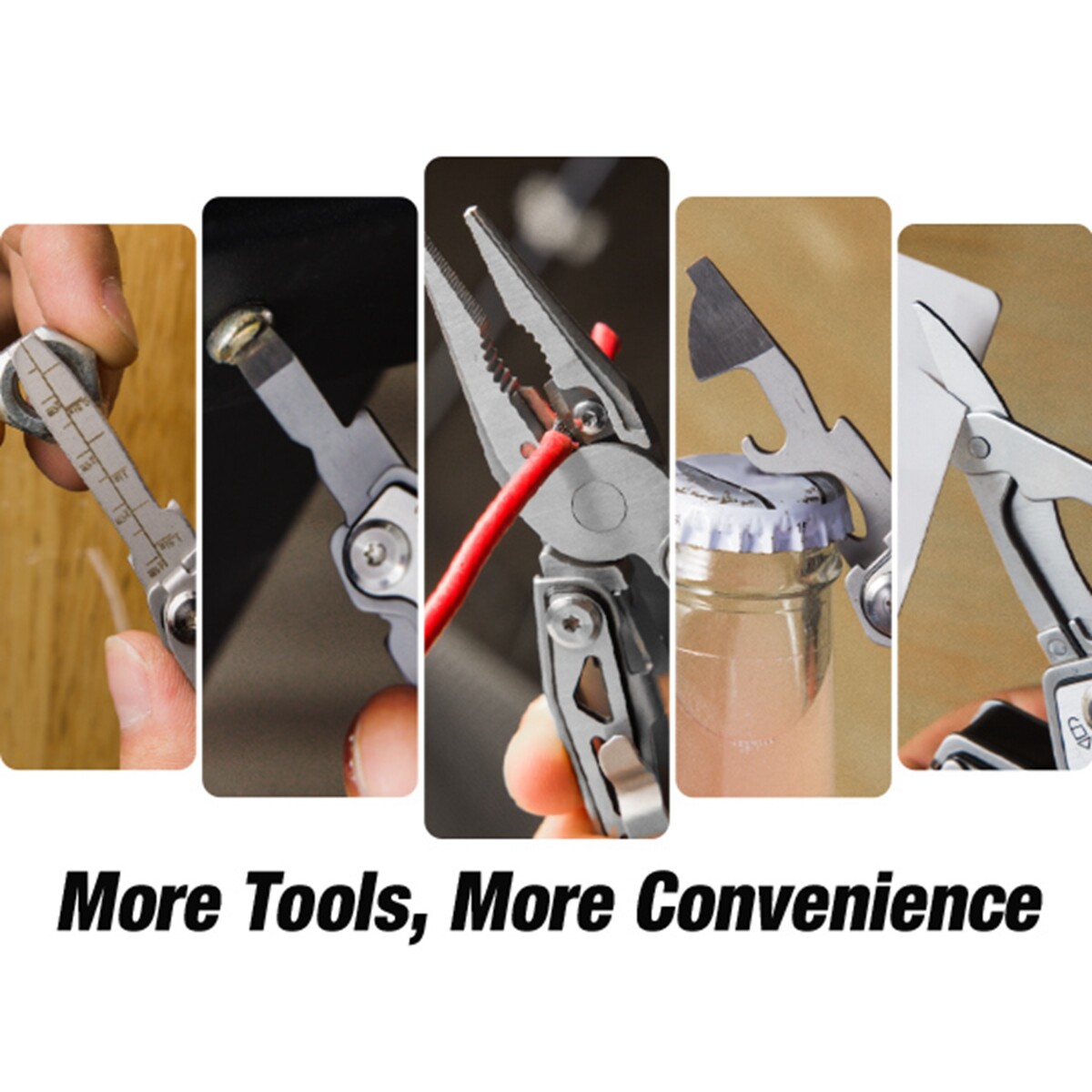 FLISSA 16-in-1 Multi Tool Plier Knife Folding Compact EDC Multitool Pocket Knife