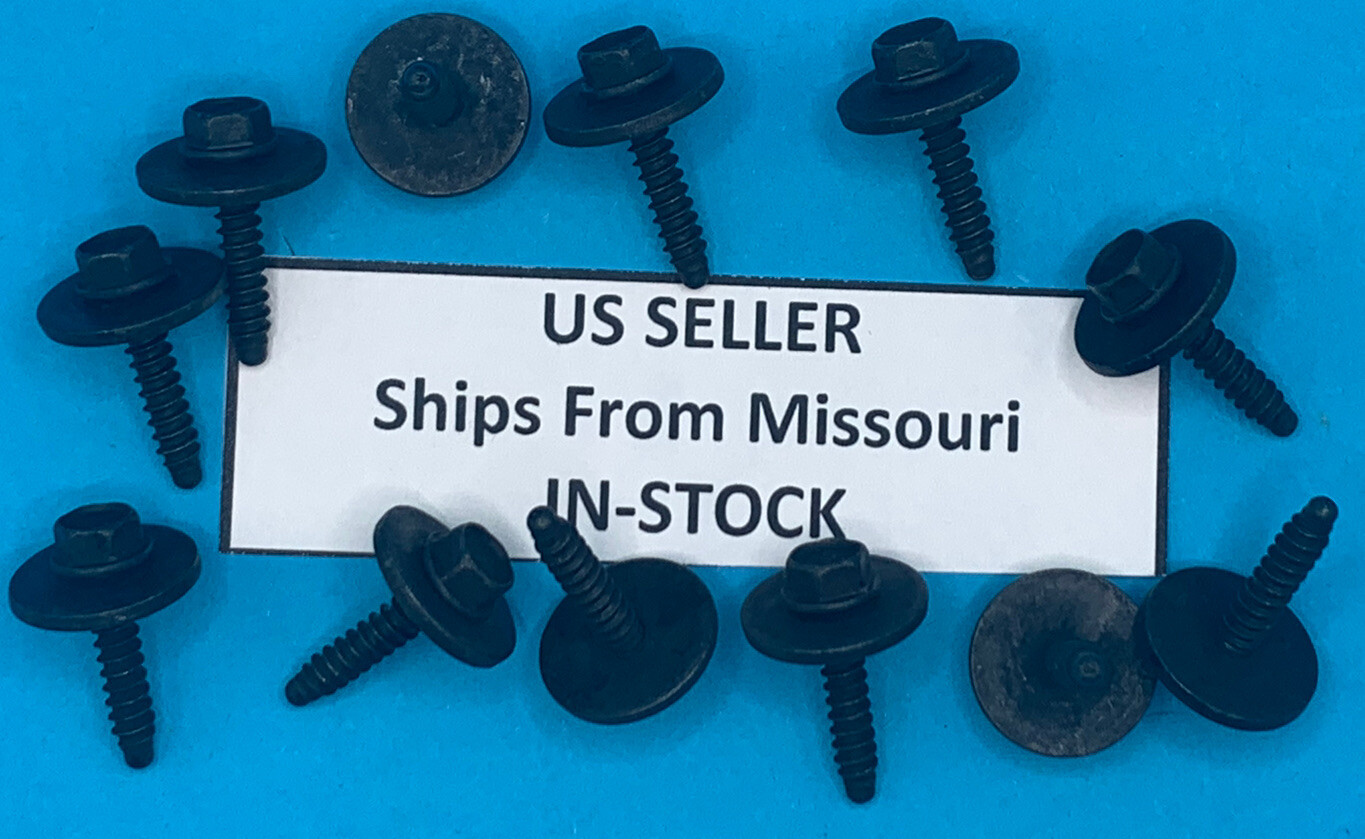 Bag of 12- Black Sems Screw 4.2-1.41 x 20mm 7mm For Chevrolet Chevy GM 11570498