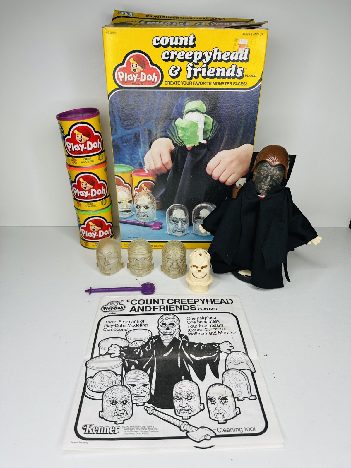 Vintage 1984 Kenner Play-Doh Count Creepyhead & Friends Playset (COMPLETE) Rare