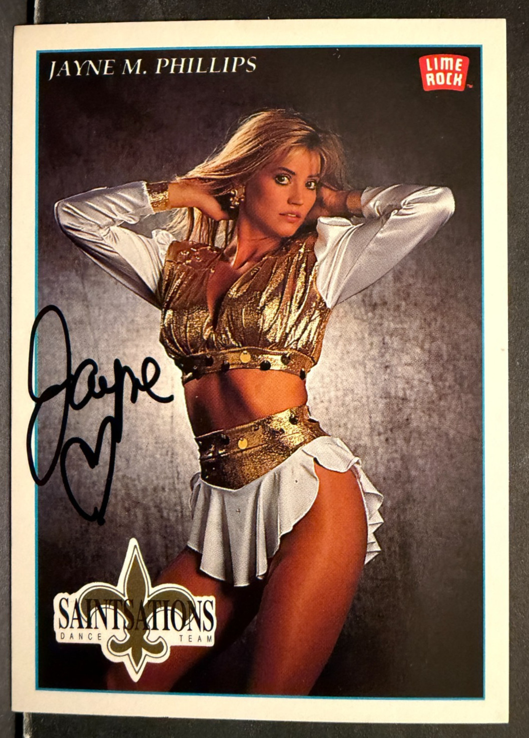 1992 Lime Rock NFL Football Cheerleaders - Autographed #58 Jayne Phillips X190A