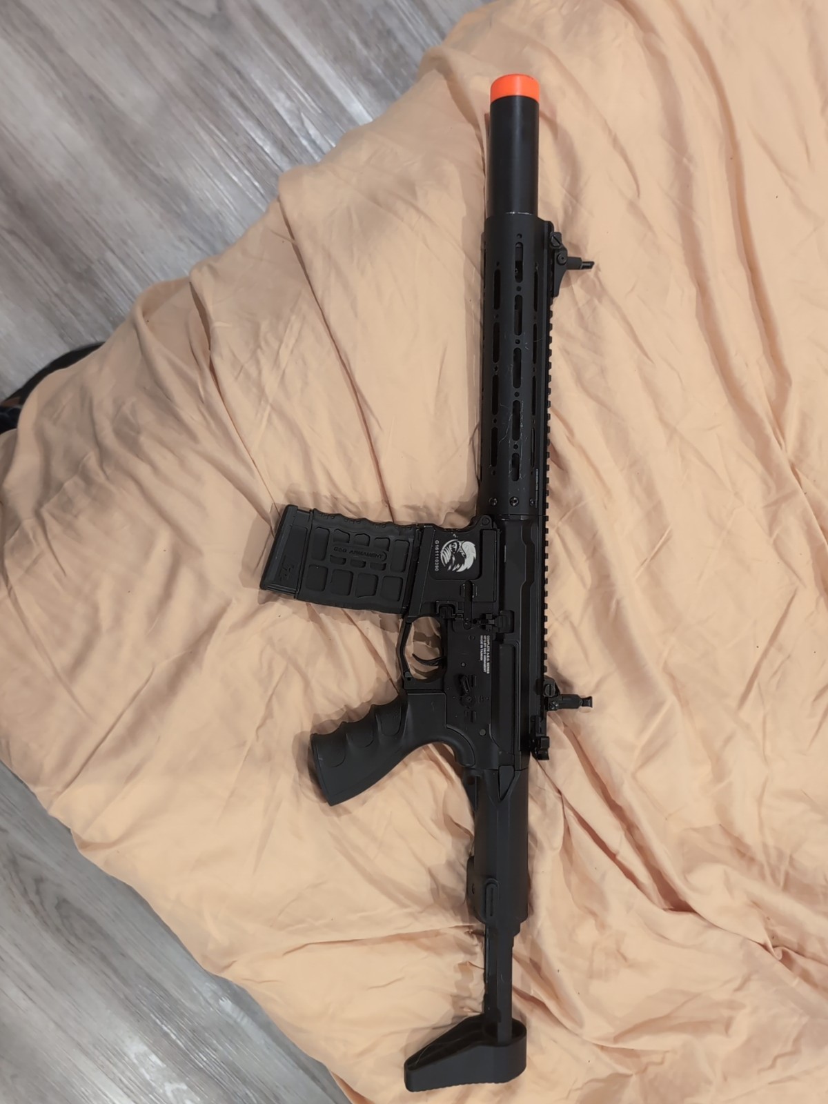 G&G Combat Machine PDW15 CQB M4 Carbine Full Metal AEG Airsoft Rifle (Black)