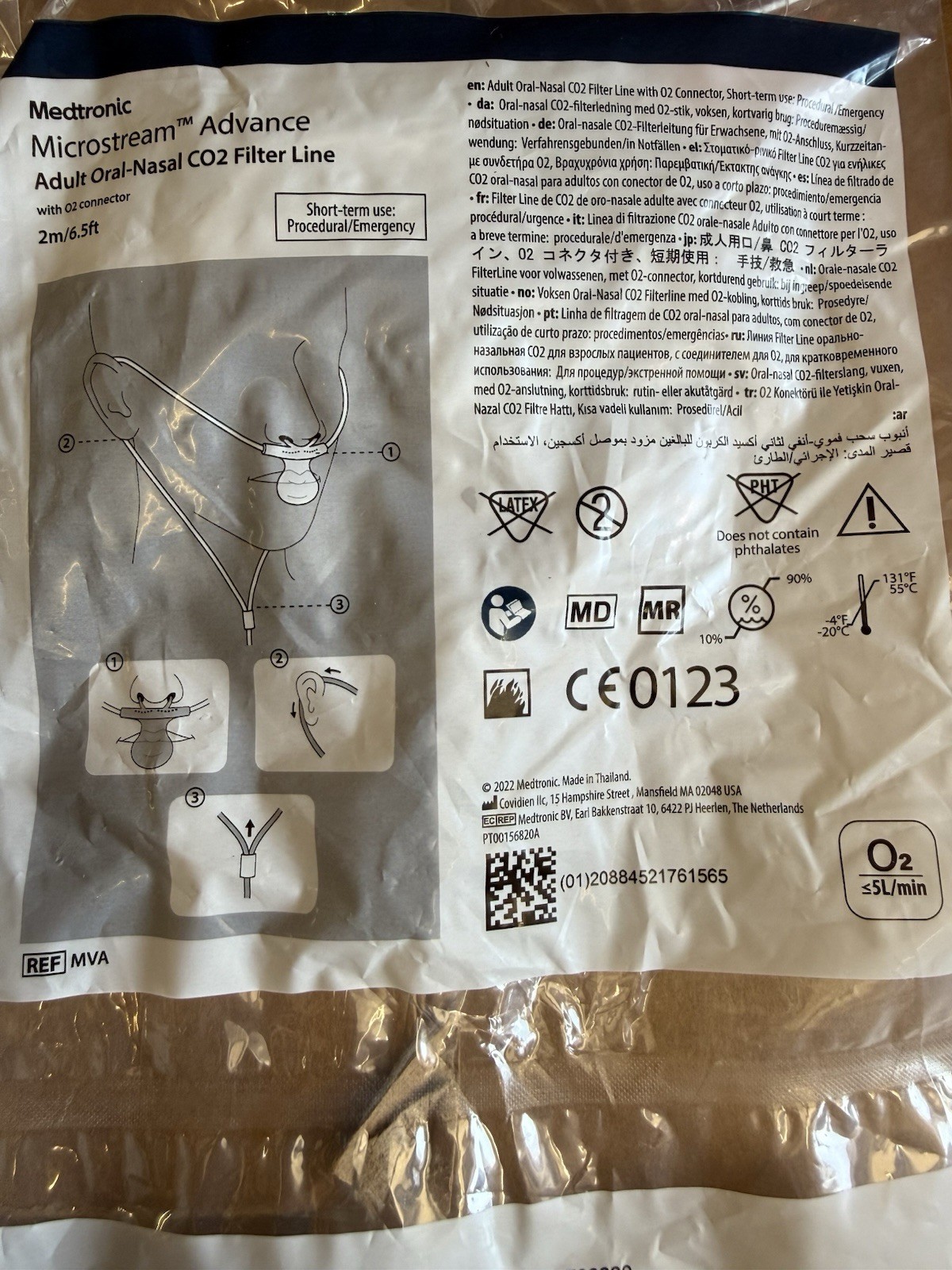 Medtronic Microstream Advance Pediatric Oral Nasal C02 filter line