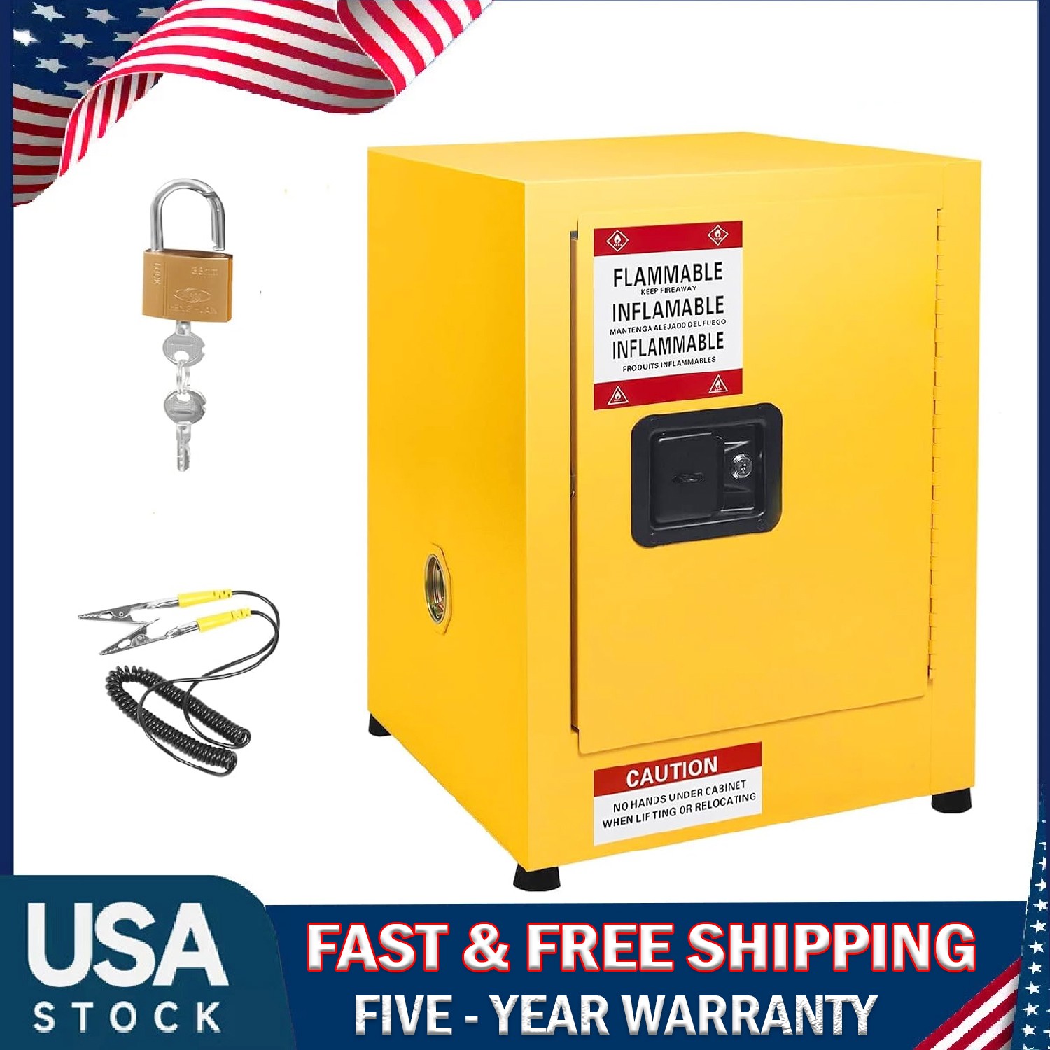 Flammable Storage Cabinet ,11 Gal Hazardous Safety Cabinet for Flammable Liquids