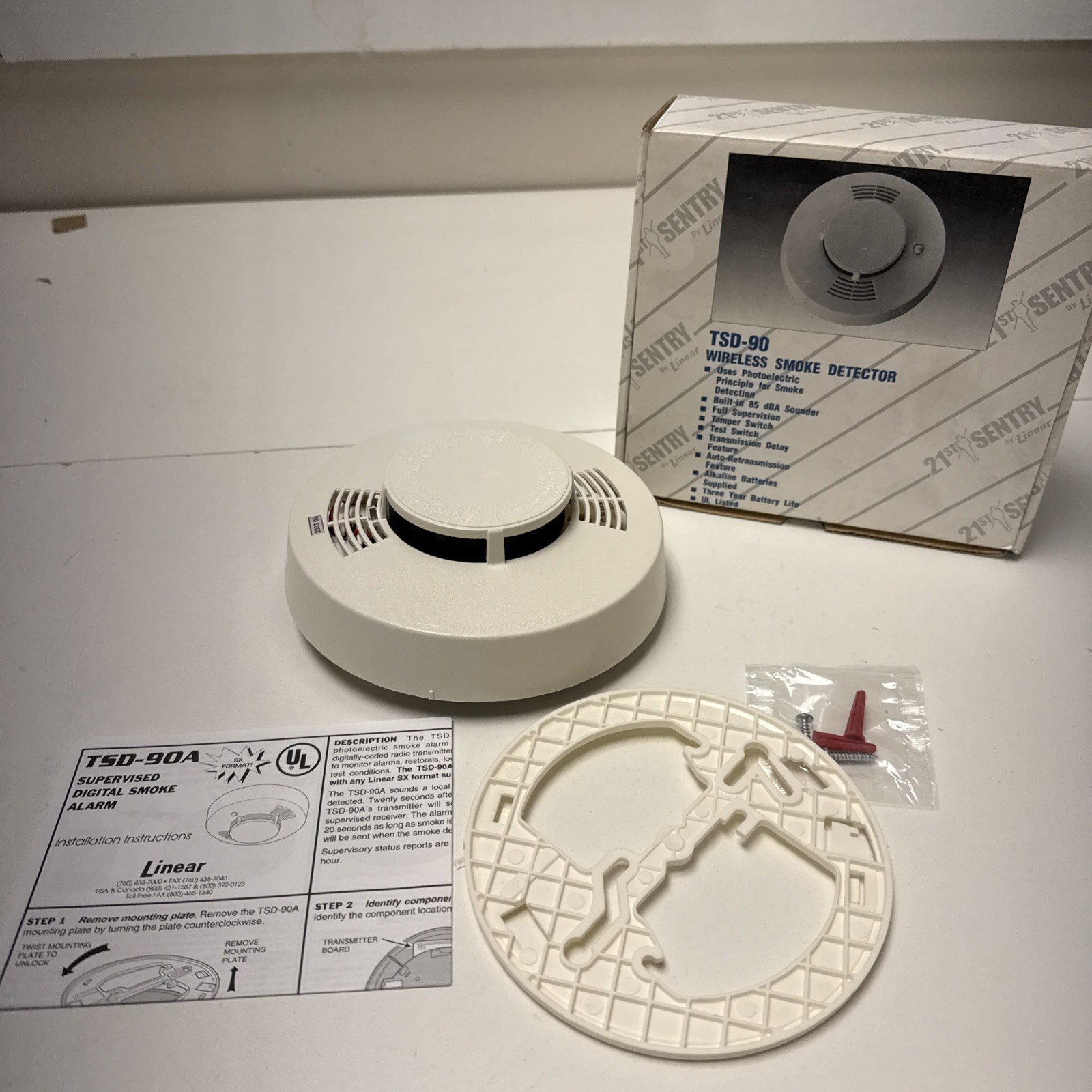 Linear TSD-90/A SSA00009A Wireless Photoelectric Smoke Detector