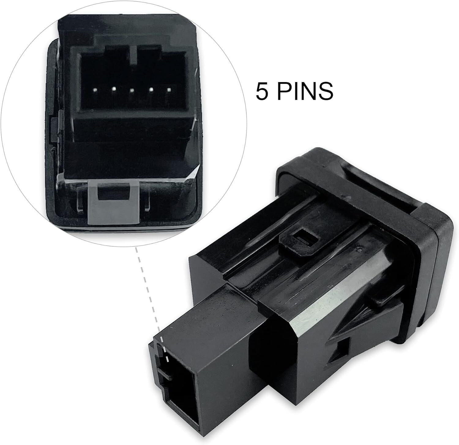 RLP Aux Port Replacement Auxiliary Input Jack Adapter Black