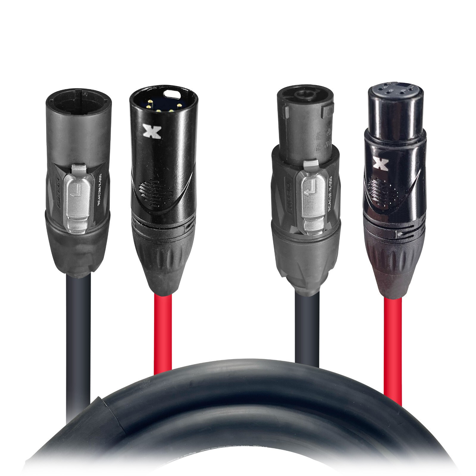 Dual PowerCon to 5pin DMX Jumper Cable 6 ft by Prox