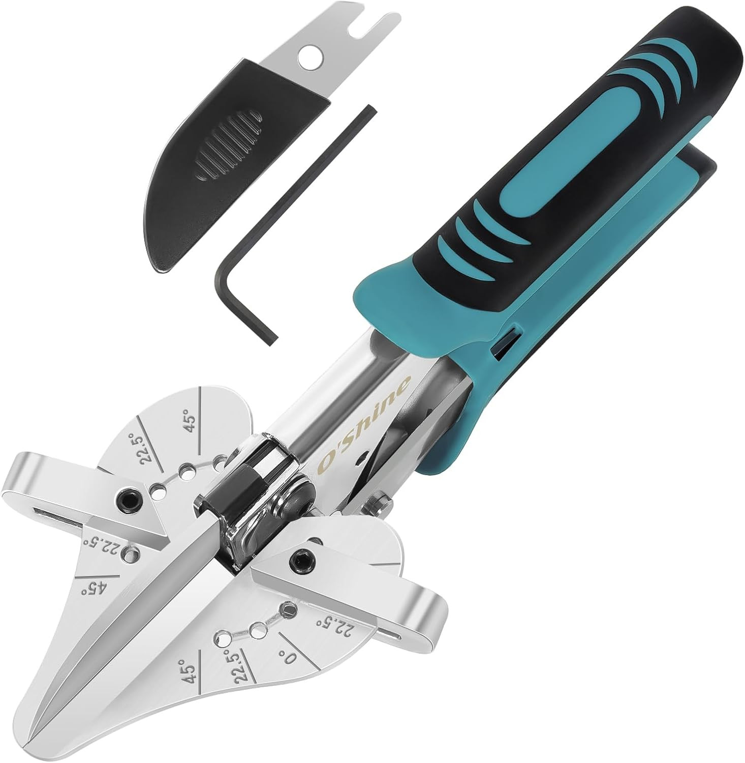 O'Shine 22.5 Professional Ratchet Miter Shears Elite, 22.5 45 & 90 Degree Heavy